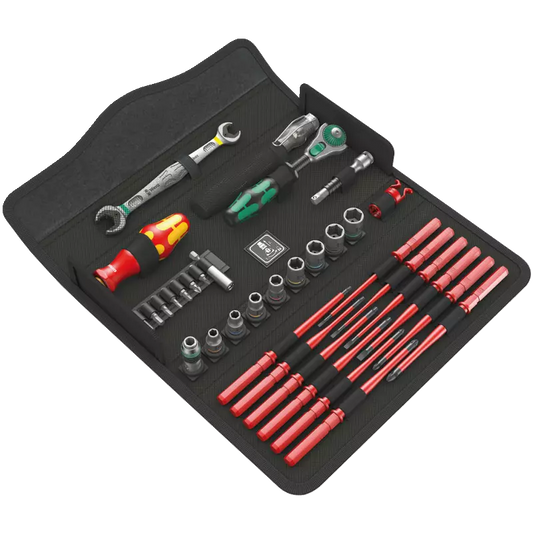 Wera Kraftform Kompakt W1 Wartung Werkzeugset 35-teilig Montageset mit Tasche